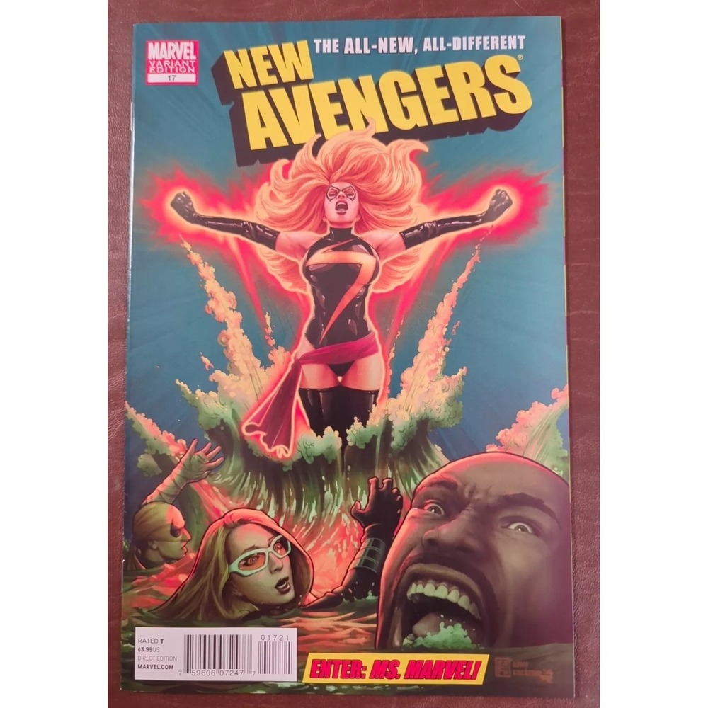 New Avengers #17 1:50 JTC Variant 2011 Ms. Marvel Joins Team Enter the Phoenix‎